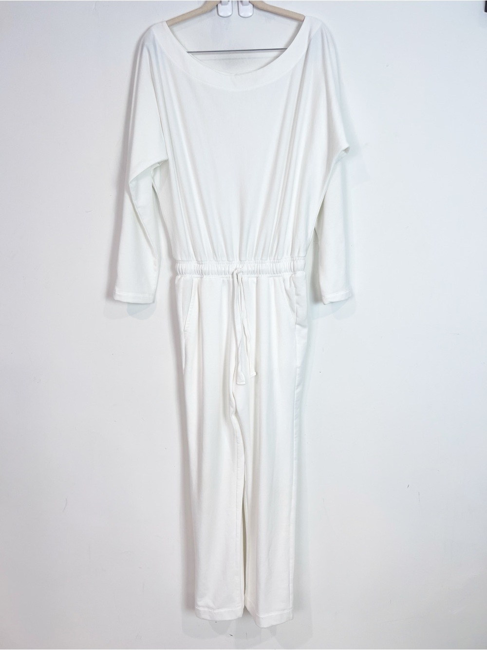 SPLENDID X CELLA JANEBLOG OFF-WHITE BOATNECK JUMPSUIT ONE PIECE WOMENS SMALL